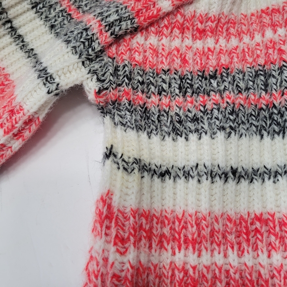 Sears Vintage Chunky Knit Striped Ribbed Cardigan Size Small - Picture 6 of 8